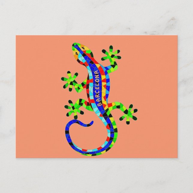 Eidechse Postkarte (Vorderseite)