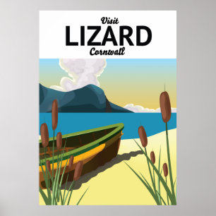 Eidechse Strand Reiseplakat Poster