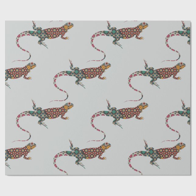 Eidechsen-Geschenkpapier Geschenkpapier (Flach)