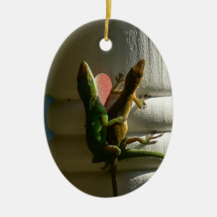 Eidechsen in der Liebe Keramikornament