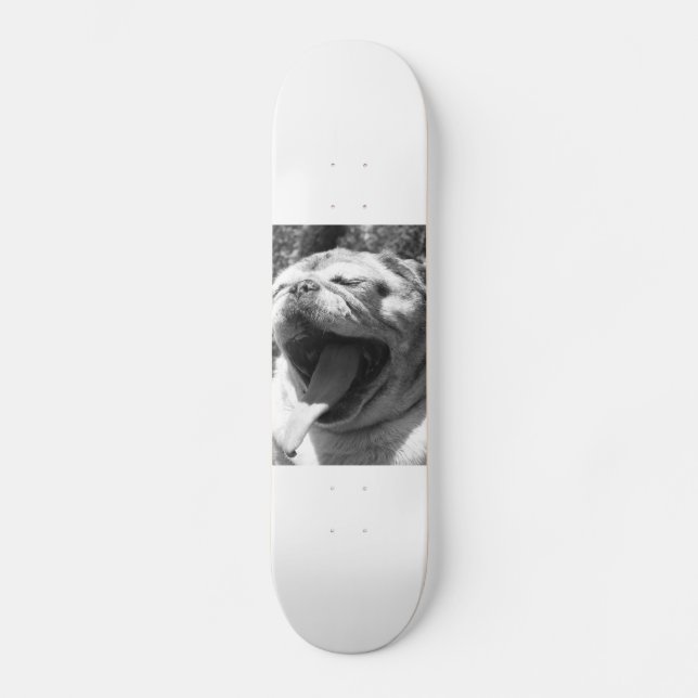 Eidechsen-Mops Skateboard (Vorderseite)