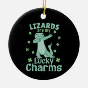 Eidechsen sind mein Glücksbringer St Patrick's Day Keramik Ornament
