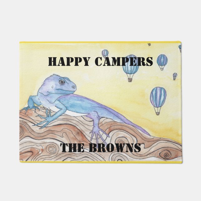 Eidechsen-Tür-Matte Fußmatte (Vorderseite)