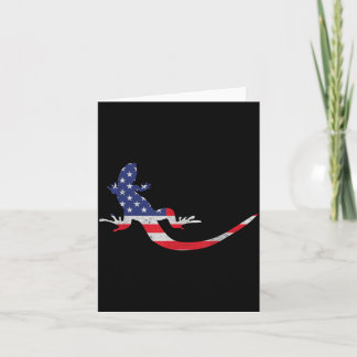 Eidechsen-Unabhängigkeitstag Patriotische USA-Flag Karte