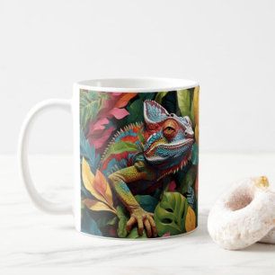 Eidechsenblätter & Farbe  Kaffeetasse