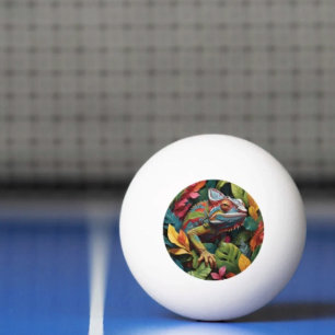 Eidechsenblätter & Farbige Ping-Pong-Bälle Tischtennisball