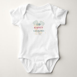 "Eidi akzeptiert in Cash & Hugs" Funny Baby Bodysu Strampler