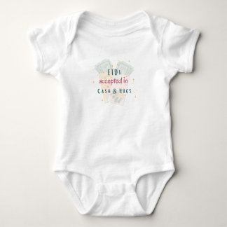 "Eidi akzeptiert in Cash & Hugs" Funny Baby Bodysu Strampler