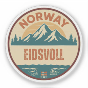 Eidsvoll, Norwegen Norway Aufkleber