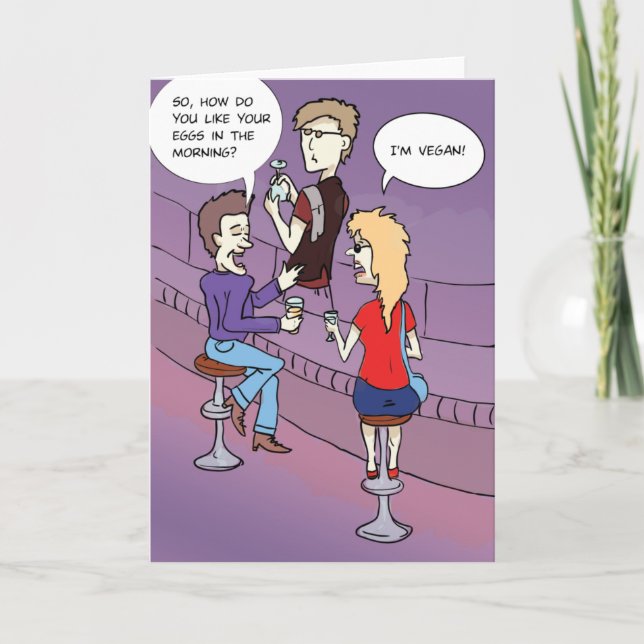 Eier am Morgen: Funny Grußkarte Karte (Vorderseite)