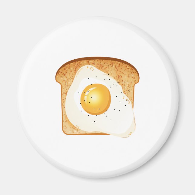 Eier auf Toast Magnet (Vorne)