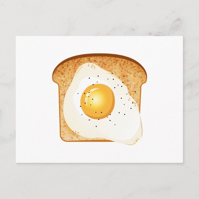 Eier auf Toast Postkarte (Vorderseite)