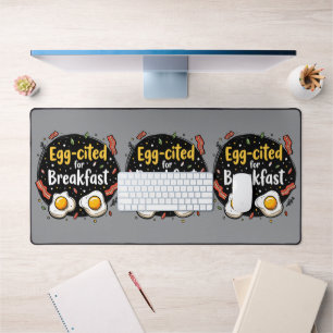 Eier aufregend zum Frühstück Lustiges Foodie Pun D Schreibtischunterlage