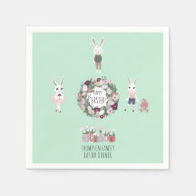 Eier Bunny Wildblume Personalisiert Vintag Ostern