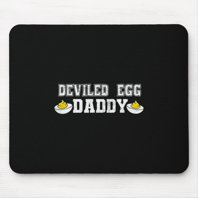 Eier-Daddy Retro Lustiger Thanksgiving Vatertag Mousepad (Vorne)