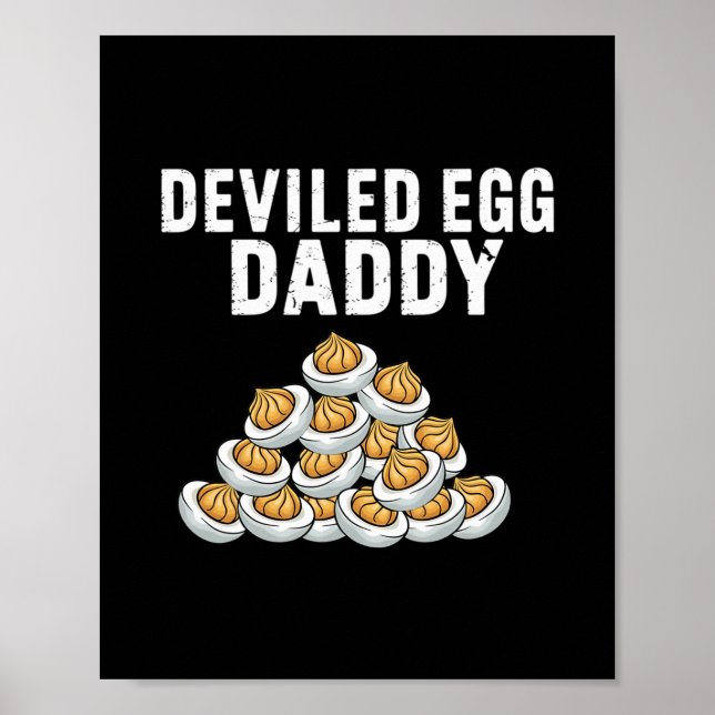 Eier-Daddy Retro-Vibes Thanksgiving Vatertag Poster (Vorne)