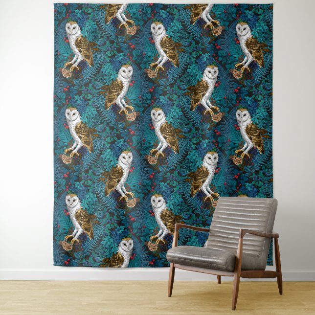 Eier, Farne, Eichen und Beeren 3 Wandteppich (Beispiel)