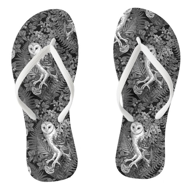 Eier, Farne, Eichen und Beeren 4 Flip Flops (Fußbett)