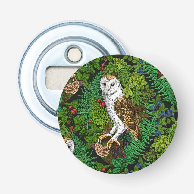 Eier, Farne, Eichen und Beeren Flaschenöffner (Vorderseite)