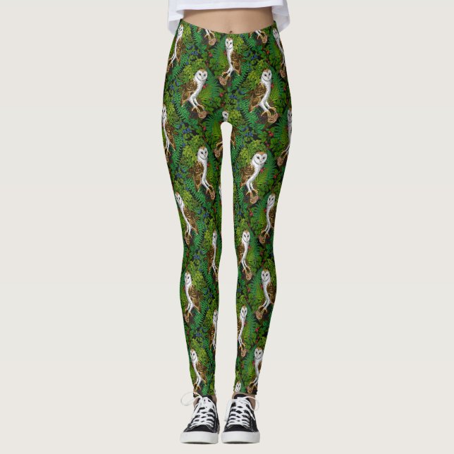 Eier, Farne, Eichen und Beeren Leggings (Vorderseite)