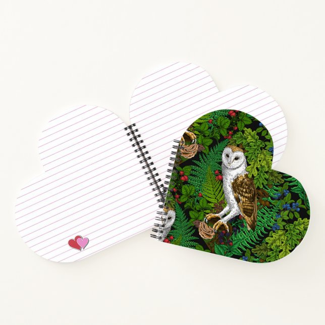 Eier, Farne, Eichen und Beeren Notizbuch (Innenseite)