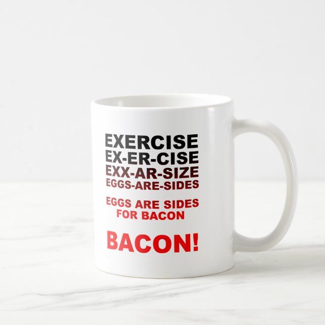 Eier für Bacon Funny Mug Kaffeetasse (Rechts)