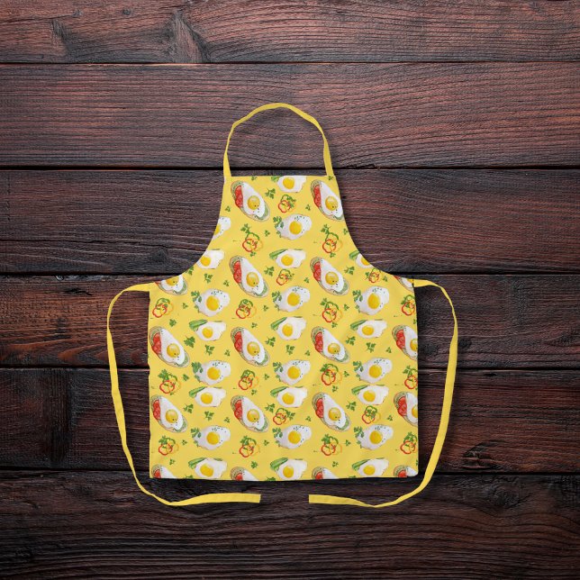 Eier, gebraten, gelb, mit Glockengelb Paprikaschot Schürze (Von Creator hochgeladen)