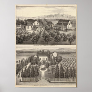 Eier, Haines Residenzen, landwirtschaftliche Betri Poster