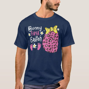 Eier Leopard Ostertag Schwangerschaft Bunny First T-Shirt