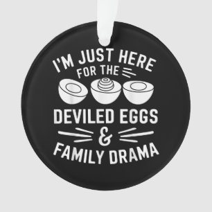 Eier mit Teufelsfüllung Familien-Drama Lustiges Fo Ornament