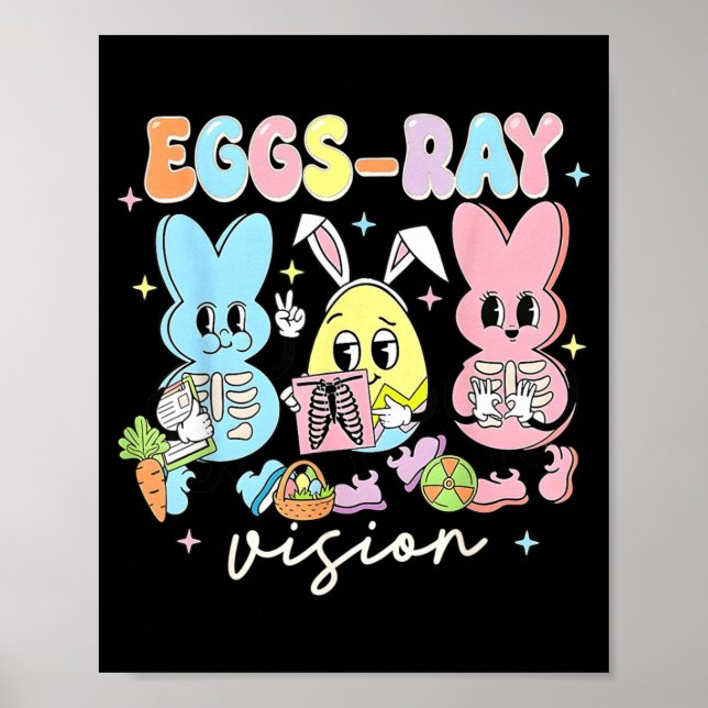Eier Ray Vision Krankenschwester T- Ostern Xray Te Poster (Vorne)