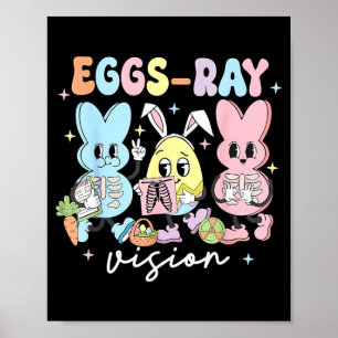 Eier-Röntgen-Vision-Hase-Oster-Technologe Xray Rad Poster