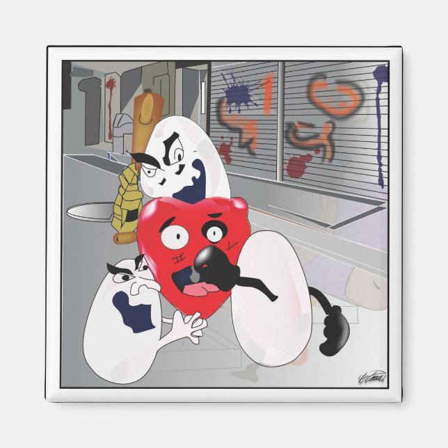 "Eier sind schlecht für Ihr Herz"-Kühlschrank Magn Magnet (Vorne)