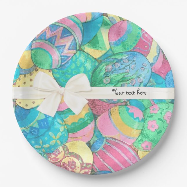 Eier-Stavaganza Pastel Ostereier Pappteller (Vorderseite)