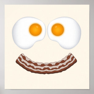Eier und Bacon Grin Poster