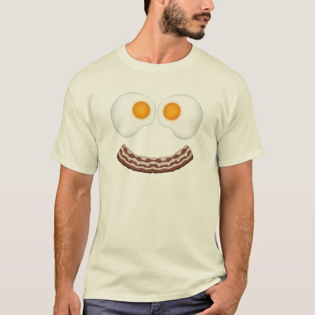 Eier und Bacon Grin Shirt (Vorderseite)