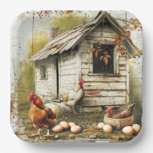 Eier und Hühner Party Teller aus Papier