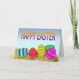 Eier und Ostern Feiertagskarte