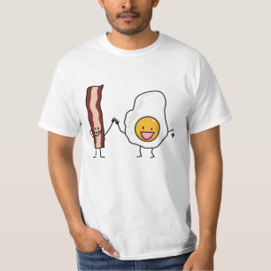 Eier und Speckstreifen-kombiniertes Ei-Frühstück T-Shirt