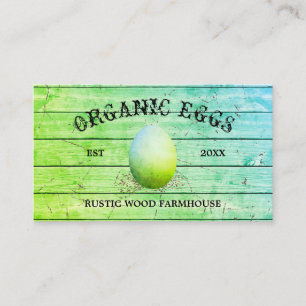 Eier Vintag rustikale Landwirtschaft Retro Grün Visitenkarte