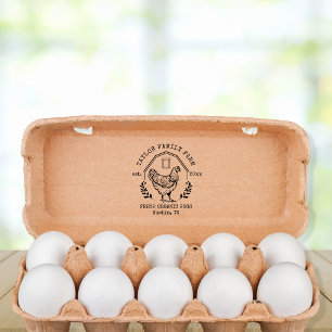 Eier vom Bauernhof Familienbauernhof Vintage Rusti Gummistempel