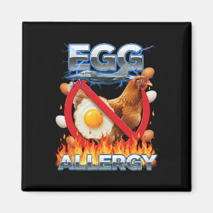 Eierallergie Eierfrei Lustiges Huhn Nahrungsmittel Magnet