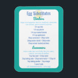 Eieralternativen Bezugsproteine für Eiersubstitute Magnet<br><div class="desc">Eieralternativen Referenzpräparate für Eieraustauschfutter für Kühlschrank. Passen Sie diese Liste der Eierfreiheiten mit sicheren Alternativen für jemanden mit einer Eiallergie oder veganer Ernährung an. Diese Liste von Optionen für sowohl bindende als auch auslaufend Ersatz im Backen und Kochen. Vollständig anpassbar zum Bearbeiten oder Hinzufügen von Elementen. Egg Gratis Ideen für...</div>