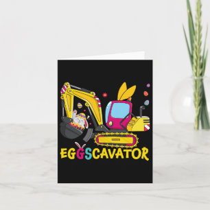 Eierbagger Frohe Ostern Lustiger Bagger jagt E Karte