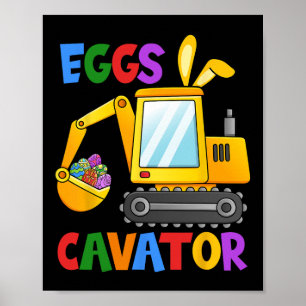 Eierbagger Ostereier Suche Kinder Kleinkinder Jung Poster