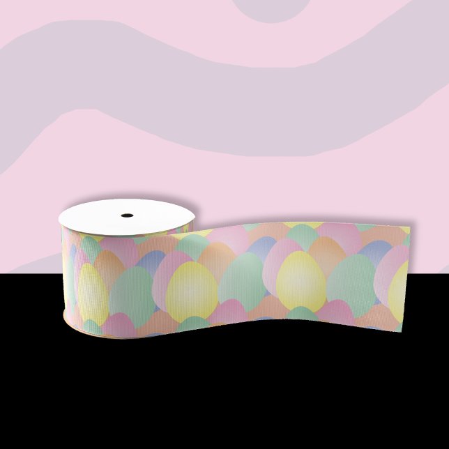 Eierband "Pastete Easter" Ripsband (Pretty pastel Easter egg pattern ribbon .)