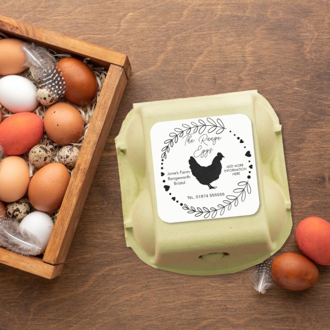 Eierbox anpassen quadratischer aufkleber (Von Creator hochgeladen)