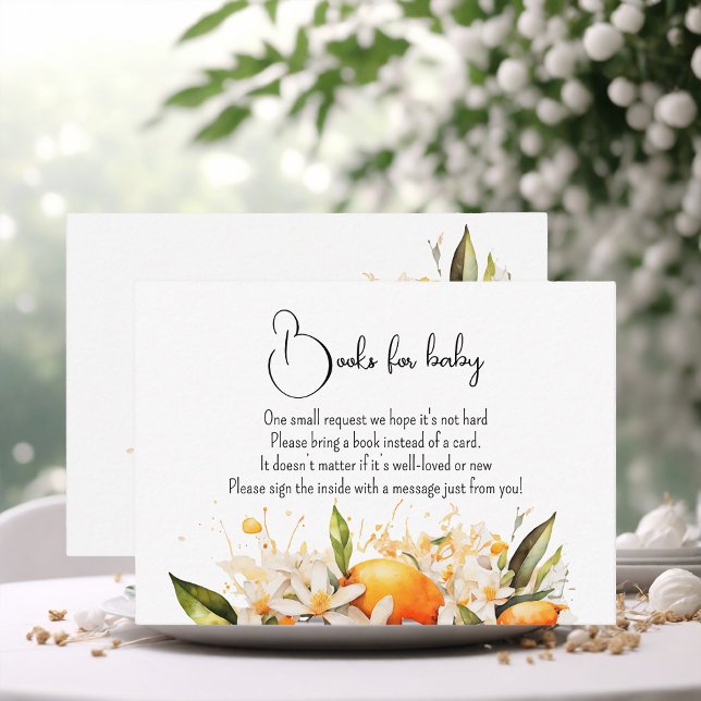 Eiergeschlechtsneutrale Zitrusbücher für Babydusch Begleitkarte (Von Creator hochgeladen)