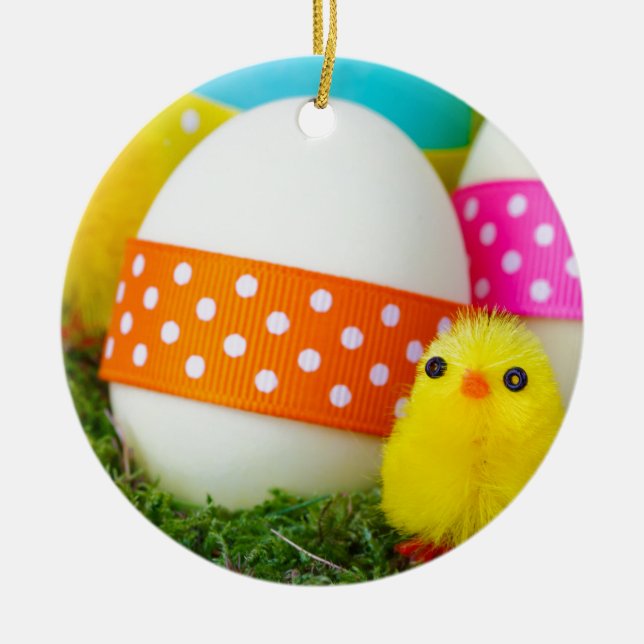 Eierjagd Keramik Ornament (Vorne)