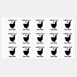 Eierkarton-Aufkleber Coll-EGG von IHREM NAMEN Etiketten